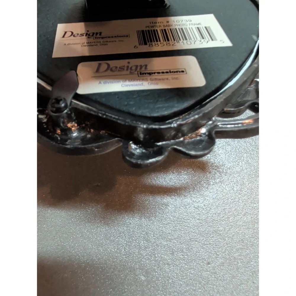 Design Impressions Pewter Baby Photo Frame Heart Teddy Bear Rocking Horse 10739